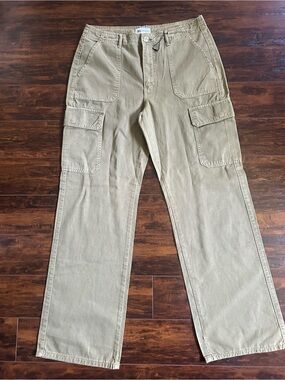Zara Cargo Pants Army Green Khaki